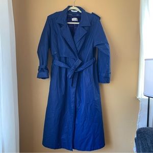 Vintage Women's Blue Trench Coat